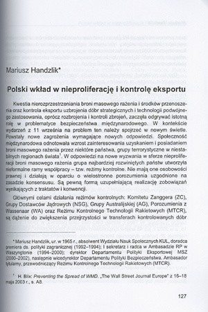 Mariusz Handzlik- publikacje