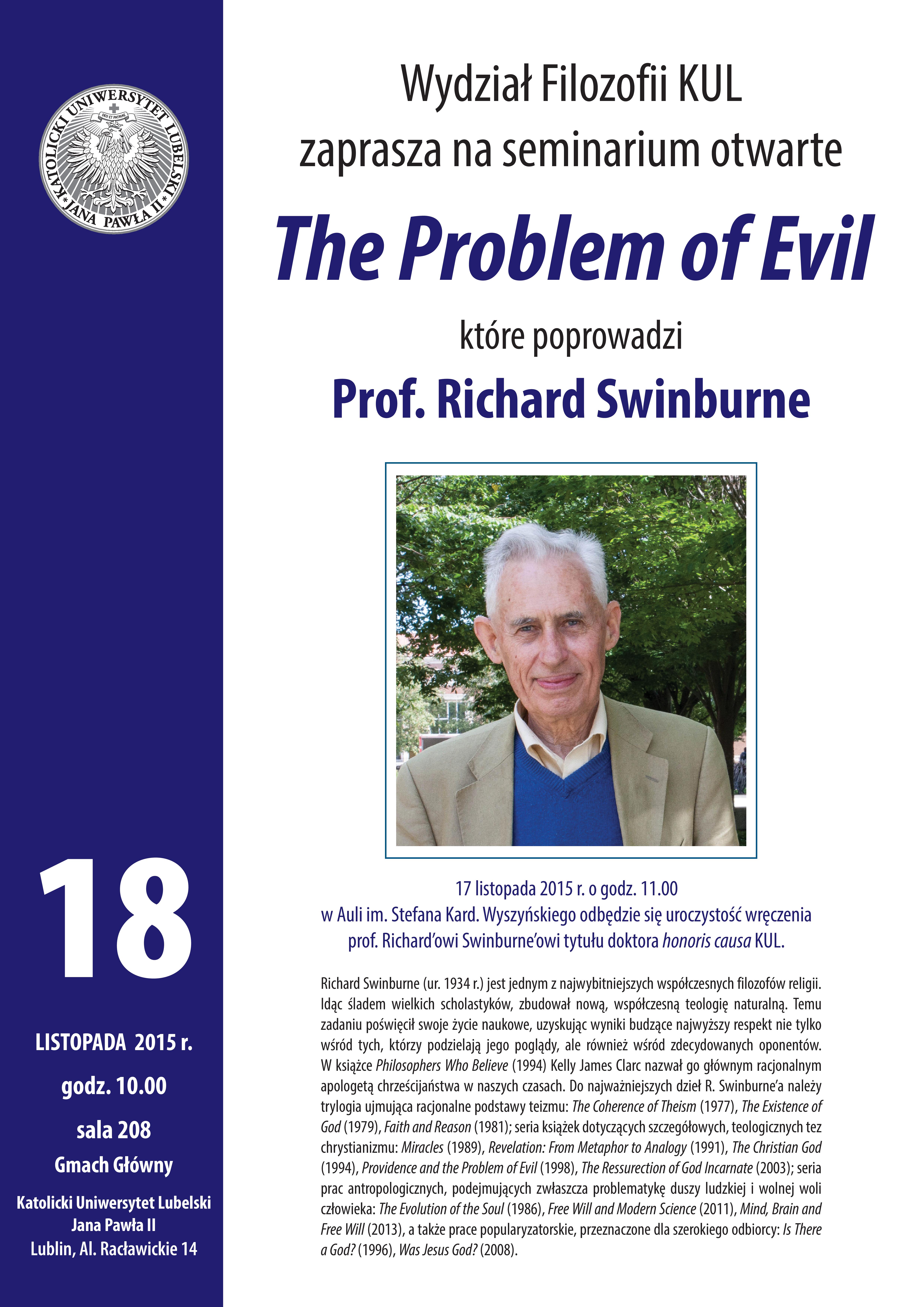 An analysis of richard swinburnes the problem of evil