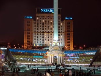 Majdan w centrum Kijowa