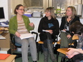 od lewej: Dr Ewa Domagała-Zyśk - pracownik Centrum Edukacji Niesłyszących KUL oraz nauczyciele akademiccy UMCS.