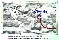 mapa: 
kolor czerwnony - drogi polskich obywateli deportowanych do ZSRR
kolor granatowy - droga polskich dzieci z Iranu do Nowej Zelandii, w roku 1944