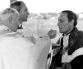 Podczas mszy św. na Czubach w Lublinie, 9 czerwca 1987 r.
