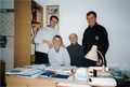 W mieszkaniu służbowym Profesora w Lublinie, styczeń 2001 r. Od lewej: Albert Nowacki, Dagmara Nowacka, Dmytro Buczko, Lubomyr Puszak.