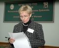 W imieniu Władz Miasta list Wydziału Kultury odczytała dr Jeziorkowska-Polakowska (KUL)