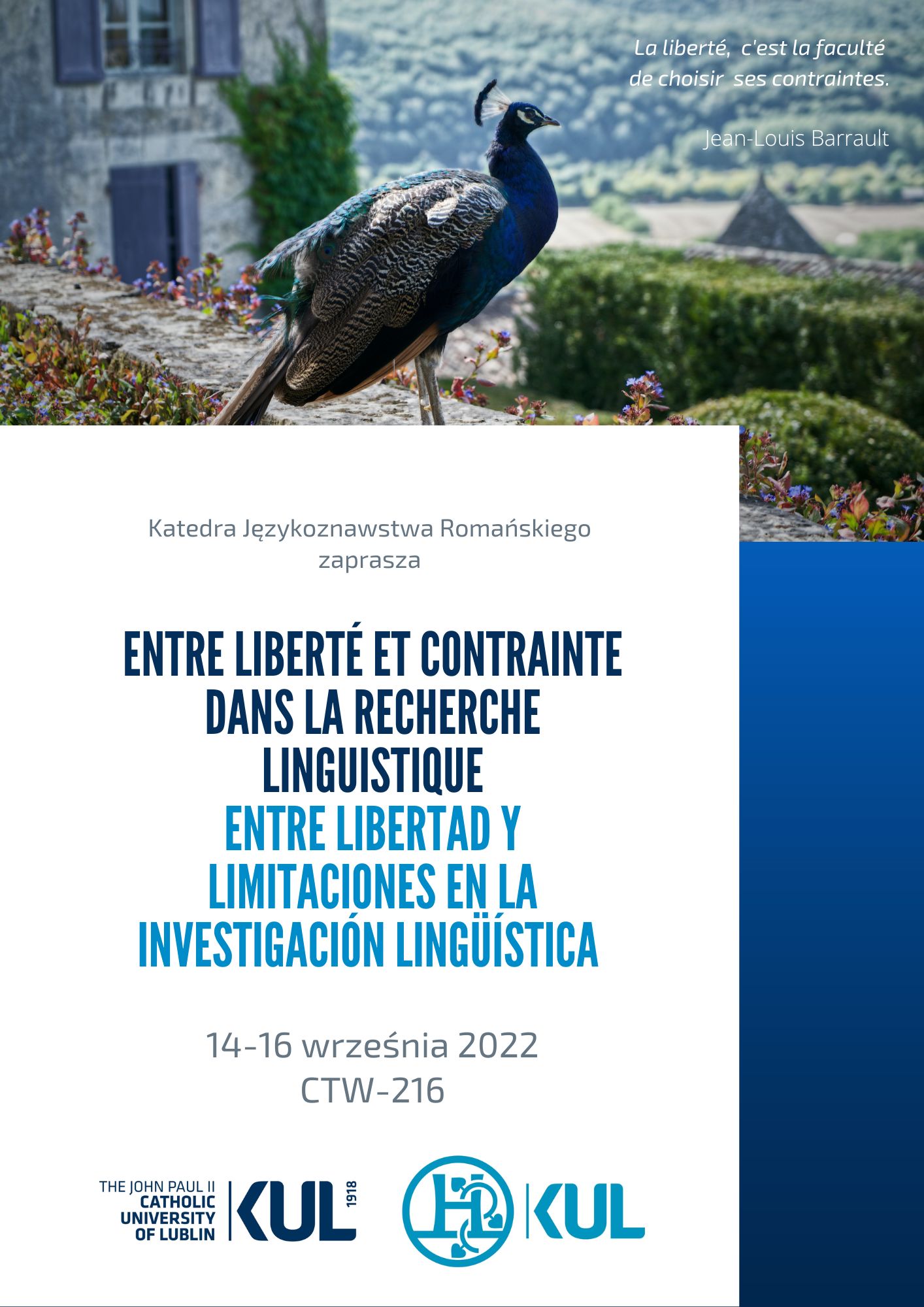 Konferencja „Entre liberté et contrainte dans la recherche linguistique”