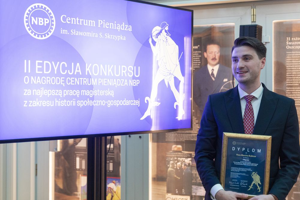 M. Bubicz, absolwent historii KUL nagrodzony w konkursie Centrum Pieniądza NBP