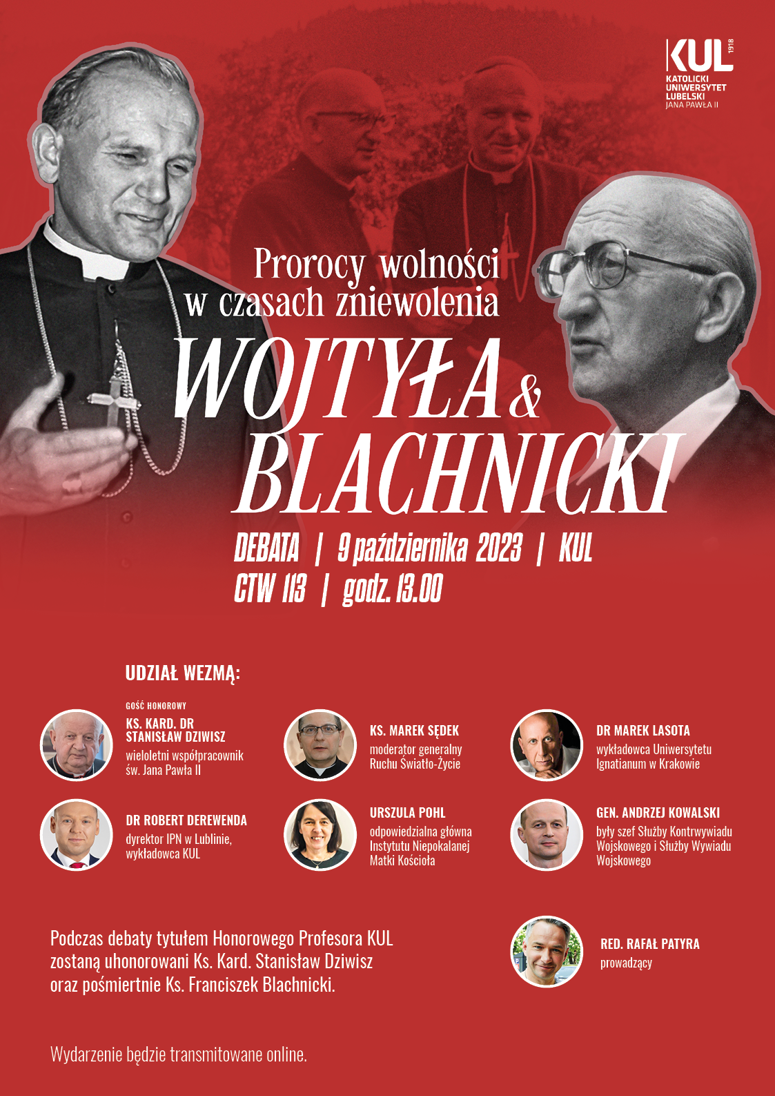 Debata akademicka na KUL: Kard. Wojtyła i ks. Blachnicki – prorocy wolności w czasach zniewolenia