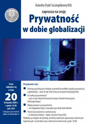 Prywatność w dobie globalizacji - plakat w pliku pdf