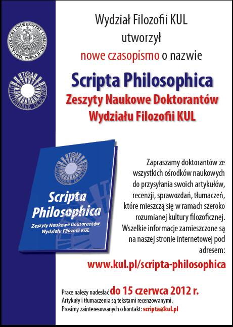 Plakat Scripta Philosophica