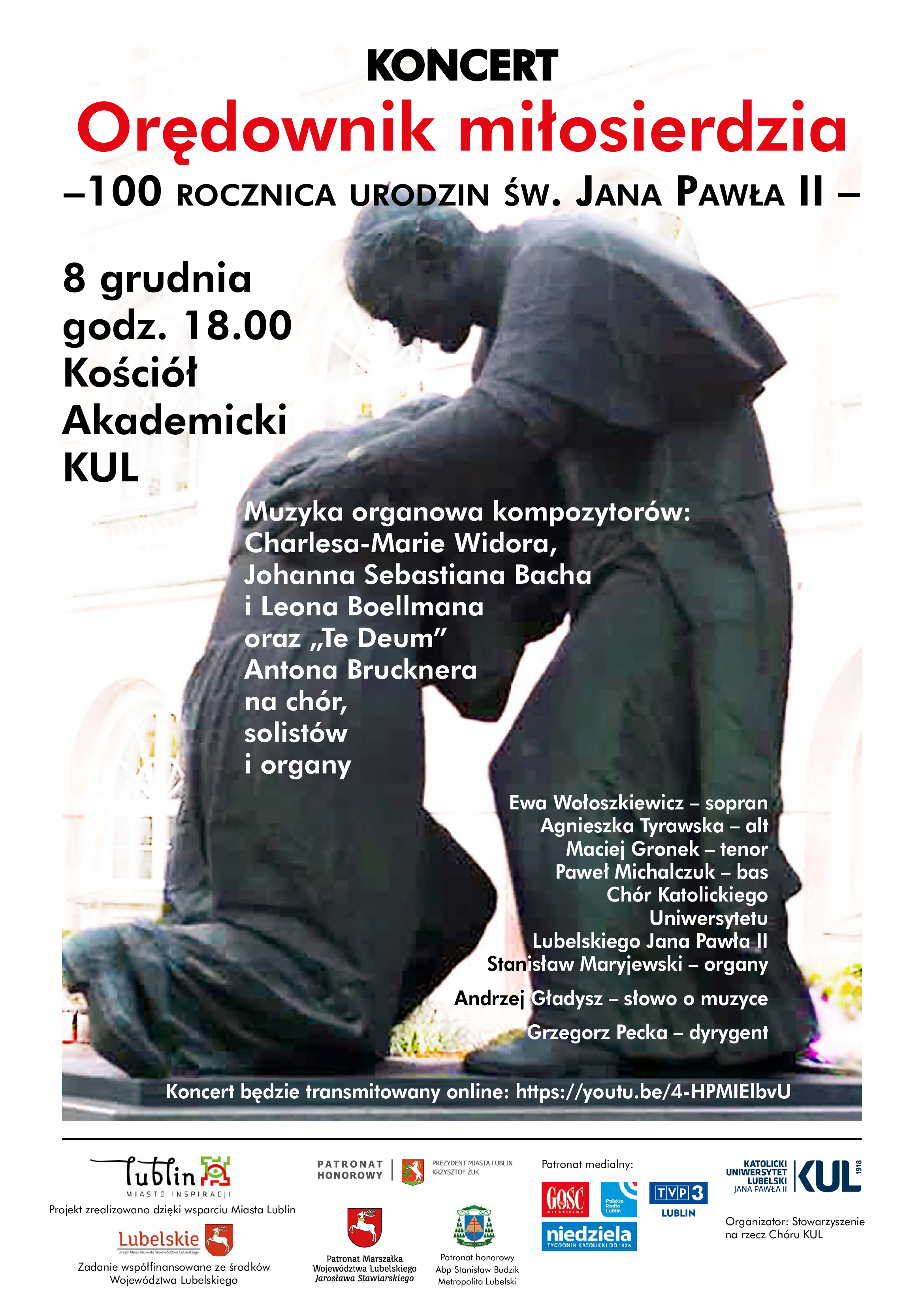Plakat-Koncert-Oredownik-milosierdza.-100-rocznica-urodzin-sw.-Jana-Pawla-II