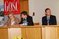 Od lewej: Dr hab. A. Rynio, Ks. prof.  M. Nowak, prof. M. de Beni