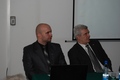 Organizatorzy konferencji, po prawej dr hab. Tomasz Panfil (prof. KUL), po lewej Bartłomiej Grzegorczyk - członek KNHS