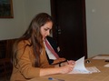 Mgr Anna Grabowska skupiona do granic możliwości (drugi nowy nabytek 
komponentu IBE/ KUL).