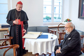 Kardynał Gianfranco Ravasi i profesor Krzysztof Penderecki, doktorzy honoris causa KUL